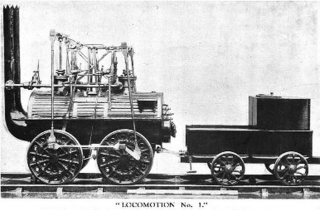 Locomotora de vapor.