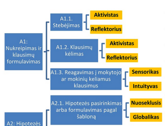 IAM mokytojų anketavimas. Mokymosi vieiklų ir mokymosi stilių susiejimas