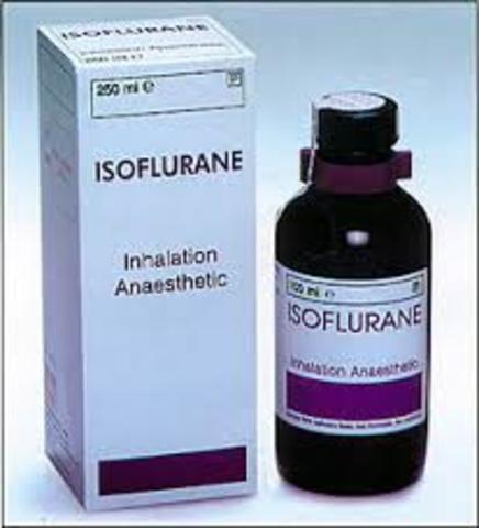 Isoflurane is first introduced into clinical use