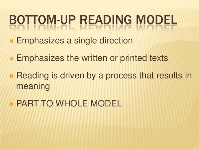Traditional Theory or Bottoms-Up