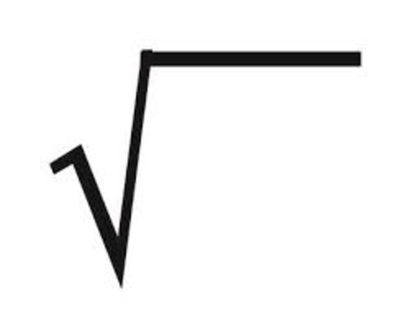 símbolo actual de la raíz cuadrada