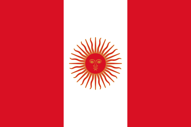 Modificacion de la segunda bandera del Peru