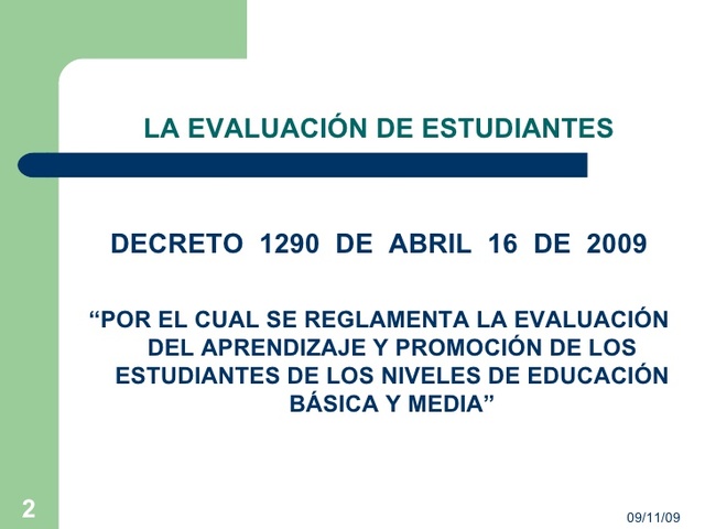 Evaluación de los aprendizajes y la promoción de los estudiantes