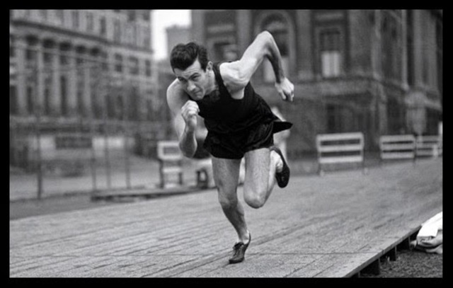 Louis runs in the Berlin Olympics.