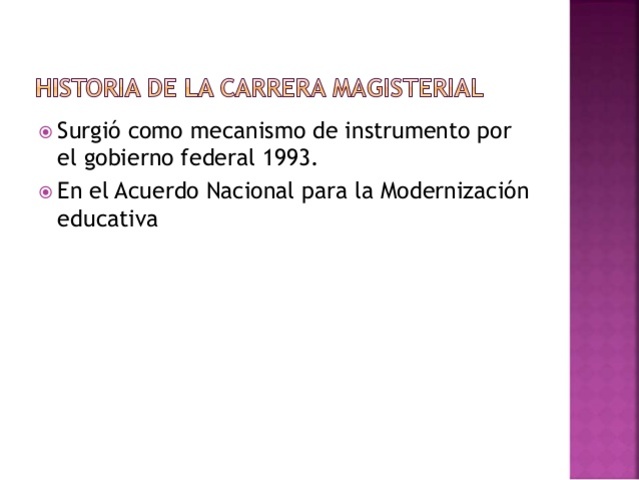 Creación de la Carrera Magisterial