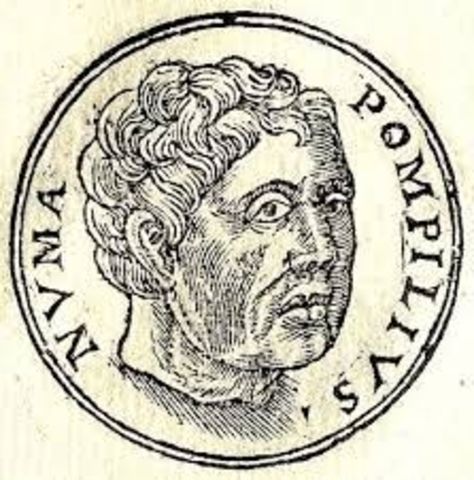 Numa  Pompilio, segundo rey en Roma año: 714 a.c.