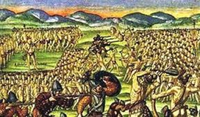 Indians attacked De Soto and his men