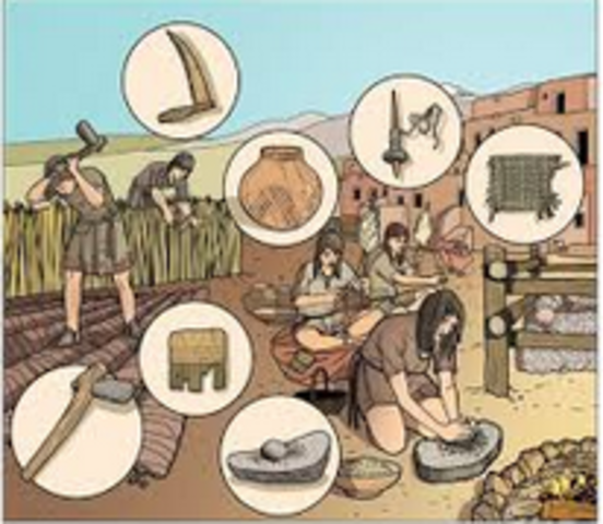 Subperíodo agrícola desde 4.000 años a.C. a 500 años a.C. aproximadamente