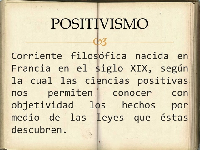 INICIO DEL POSITIVISMO
