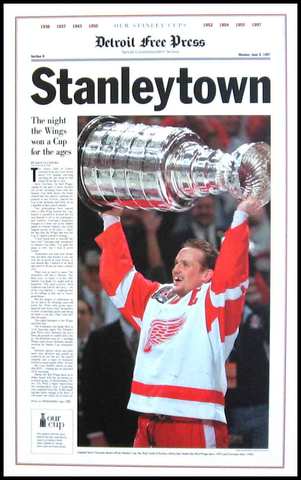 Detroit Red Wings win 4 games to 0 over the Philadelphia Flyers to win the stanley cup