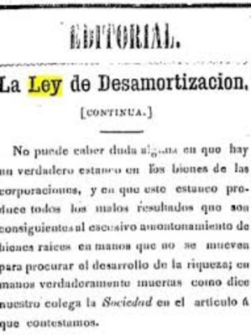 ley de desamortizacion