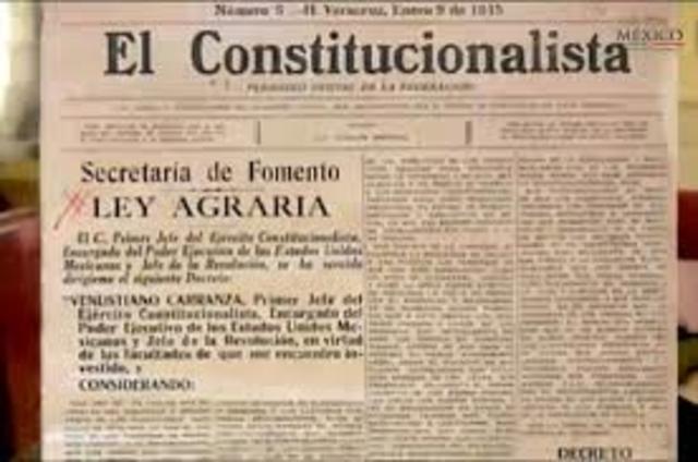 ley agraria de 1915