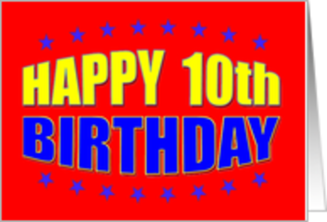 My 10-year birthday party