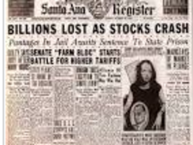 The years of the Great Depression