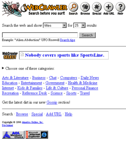 Nace el primer buscador.