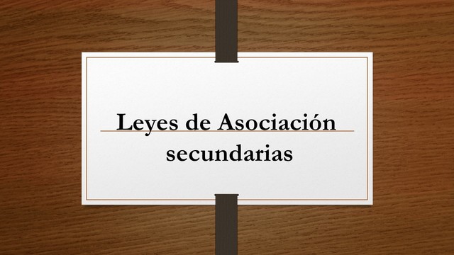 Leyes de Asociación secundarias: (Thomas Brown 1778-1820)