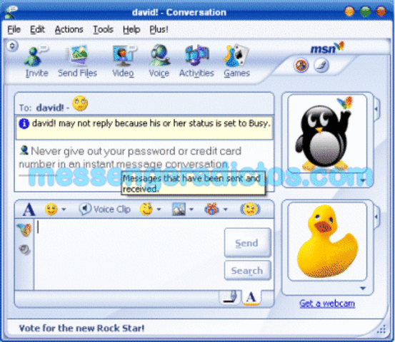 Primera version de Messenger