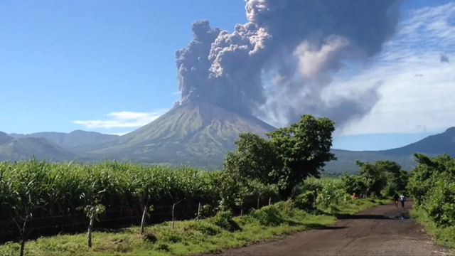 San Cristobal Volcano Erupts