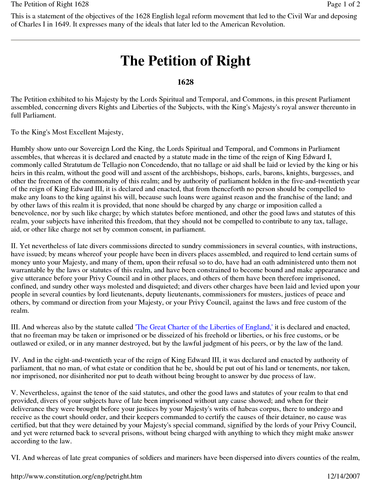 The petition of right