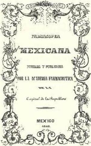Río de la Loza funda la Sociedad Farmacéutica y edita la Farmacopea Mexicana