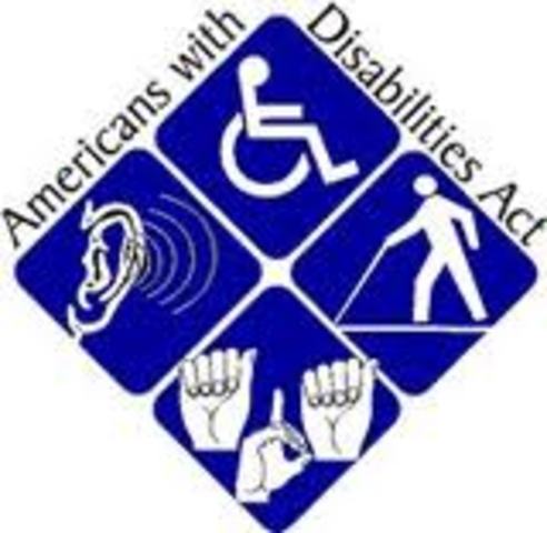 ADA (Americans with Disabilities Act) is enacted