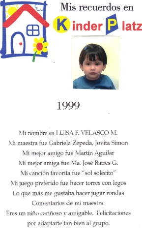 Comienzo vida escolar - Kinder Platz