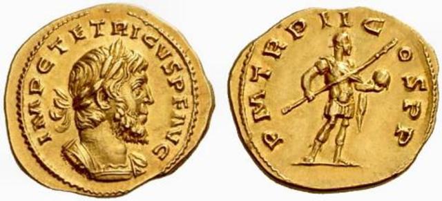 Tétrico I es coronado Emperador.