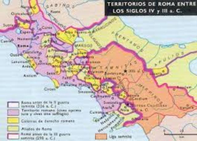 1 Jan 327-304 a.C.	Segunda Guerra Samnita