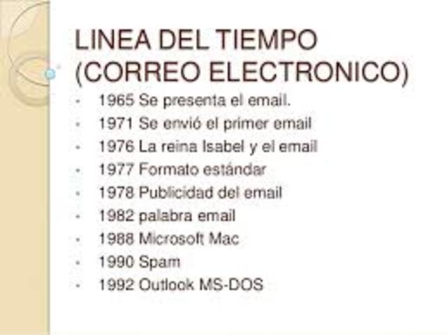 Ray Tomlinson crea el correo electronico.
