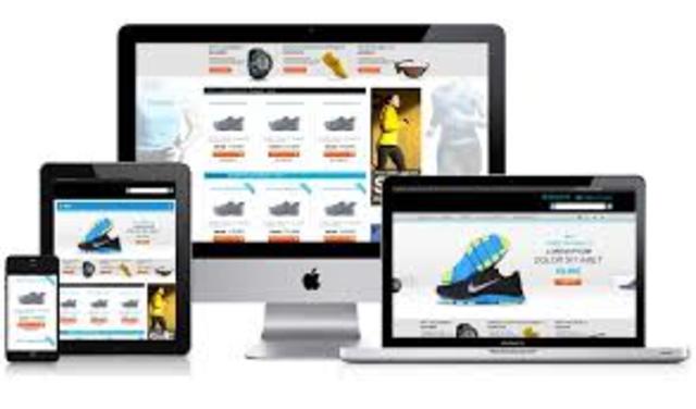 tienda virtuales usando computadora