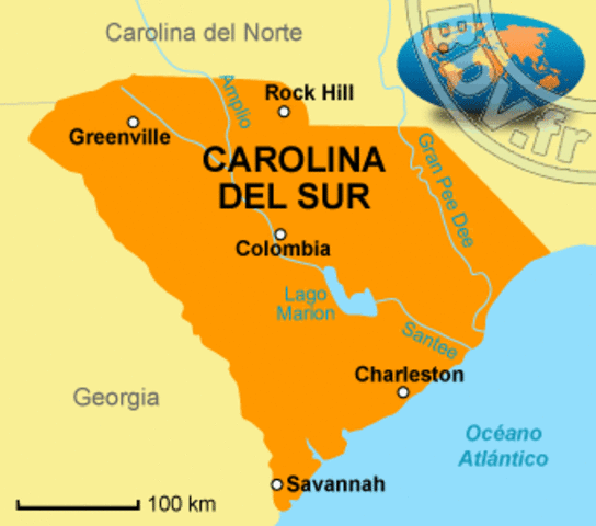 Octavo Estado en ratificar la Constitución fue Carolina del sur