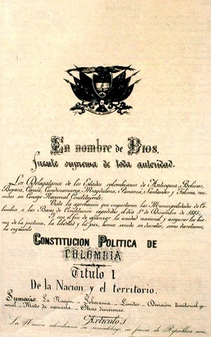 La constitución de 1886