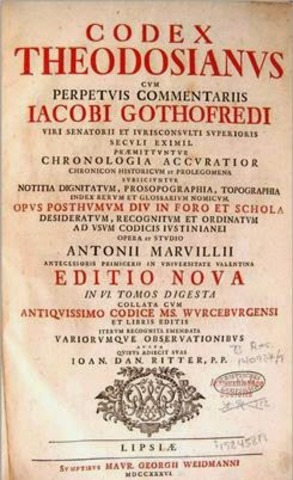 Año 429 d.c. Teodosio publica una coleccion de todas las constituciones imperiales.