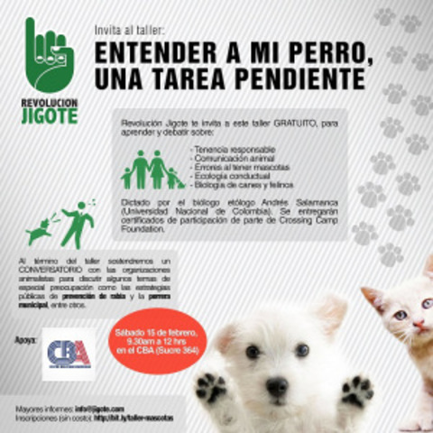 Convocatoria abierta: “Entender a mi perro, una tarea pendiente” – Taller/Conversatorio