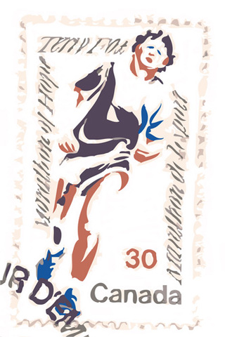 A commemorative stamp is made by Canada Post