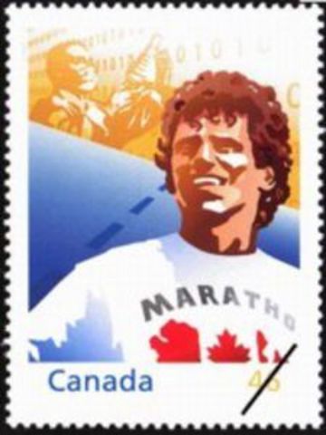 Canada Post makes another Terry Fox stamp, this time as part of the Millenium Collection