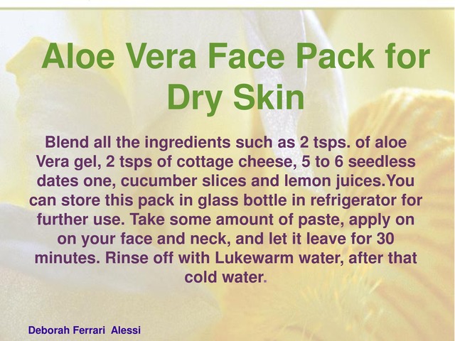 Deborah Ferrari Alessi | Aleo Vera Face Pack