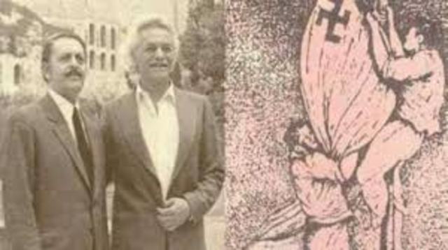 Υποστολή Ναζιστικής Σημαίας από την Ακρόπολη από Μ. Γλέζο και Α. Σάντα