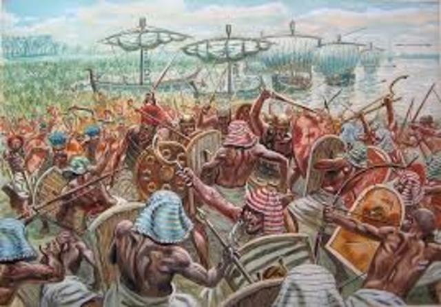 Sea Peoples attack Kadesh (1163) BC