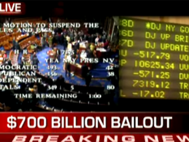 Congress Rejects $700 Billion Wall Street Financial Package