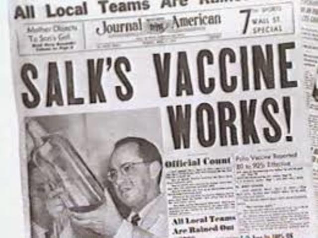 Salk discoveres polio vaccine