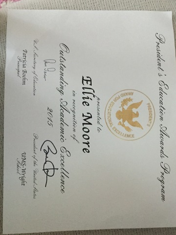 I got the Presidential Award.