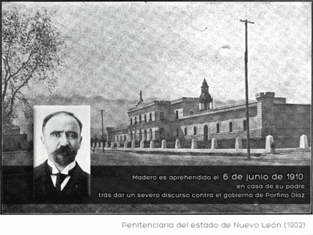 Madero es aprehendido durante su gira de campaña en Monterrey y trasladado a San Luis Potosí.