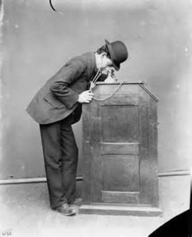 Thomas Edison patents the kinetoscope for viewing motion pictures