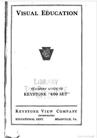 Keystone View Company publishes Visual Education