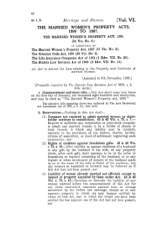 Married Women's Property Act