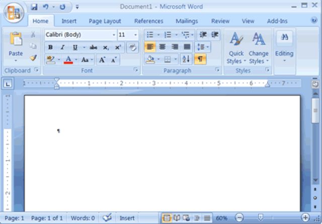 Microsoft Word First apperance