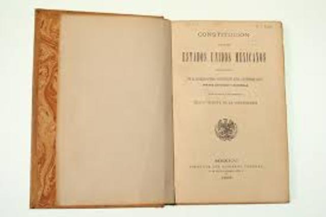 Se establece la constitución política de los estados unidos mexicanos con sus cambios de regímenes establecido