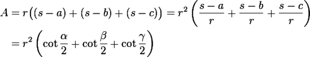 A=√s(s-a)s(s-b)s(s-c)