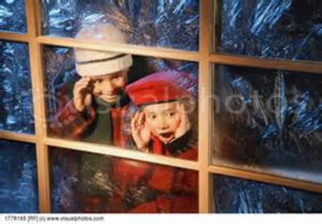 Some kids show up in his window